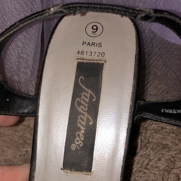 Vintage Strappy Square Toe Fan Fares Block Heels - Picture 2 of 3